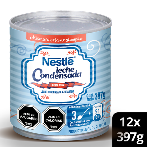 Leche Condensada NESTLÉ® Lata 397g Pack X12-0