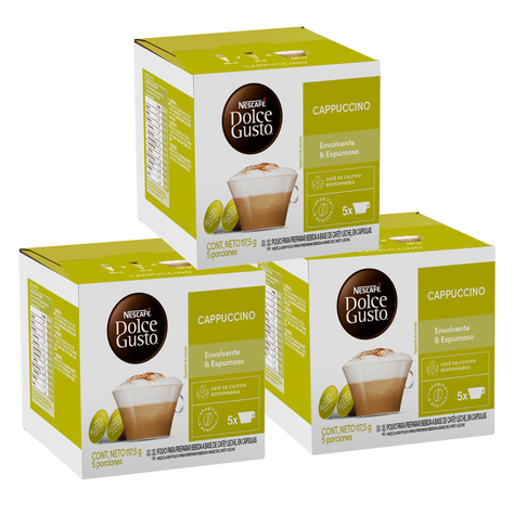 Pack 3 Café NESCAFÉ DOLCE GUSTO® Cappuccino 10 Cápsulas -0