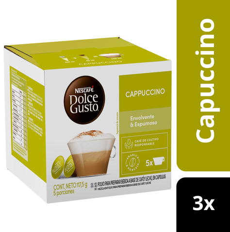 Pack 3 Café NESCAFÉ DOLCE GUSTO® Cappuccino 10 Cápsulas -1