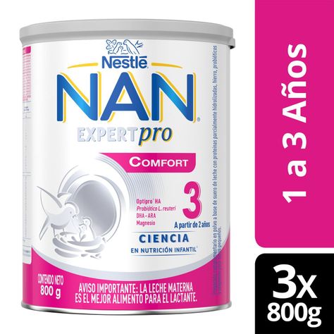 Fórmula Infantil NAN Comfort 3 800g X3 Tarros-0