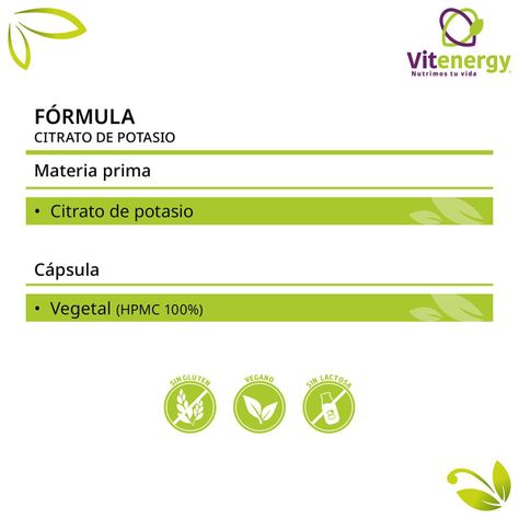 Citrato de potasio 60 capsulas vegetal -4