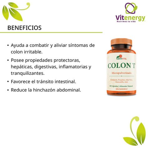 Colon T Detox Natural Irritación Inflamación Pack x 2-1