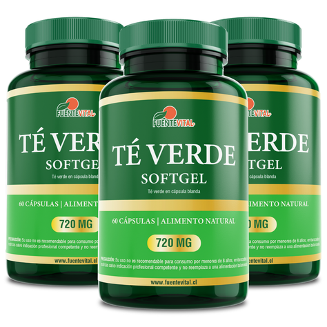 Té Verde 100% - Cápsulas Soft Gel - Quemador Pack x3-0