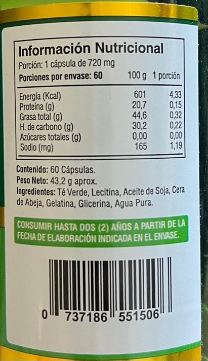 Té Verde 100% - Cápsulas Soft Gel - Quemador Pack x3-1