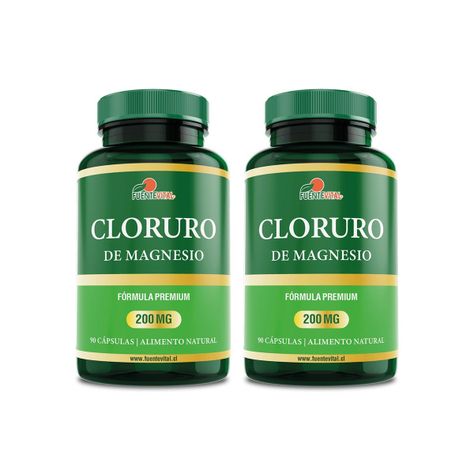 Cloruro de Magnesio 200 Mg - 90 Cápsulas - Pack Oferta x 2-0