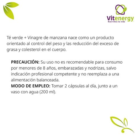 Té Verde + Vinagre de Manzana + Hercampuri - Pack x 2 -4