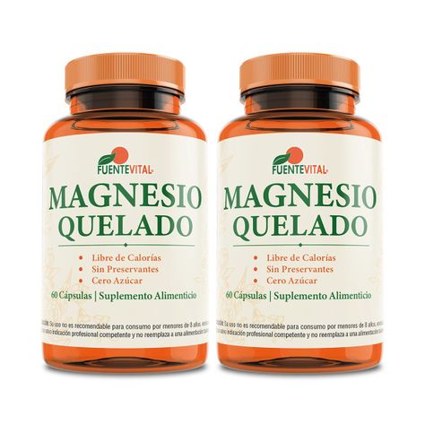 Magnesio Quelado - Cápsulas 100% Vegetales Pack x2-0