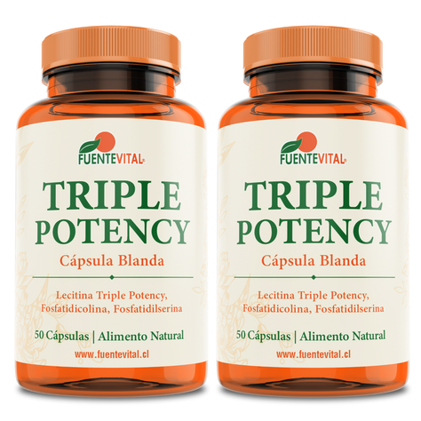 LECITINA TRIPLE POTENCY - FOSFATIDILCOLINA  FOSFATIDILSERINA PACK 2 -0