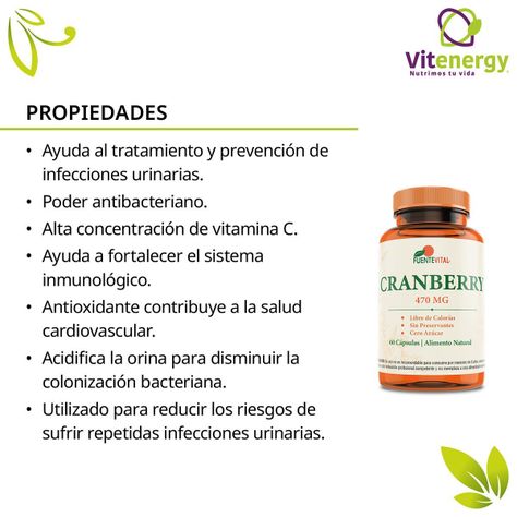 Cranberry Arandano Rojo 60 Cápsulas plus - 470 mg Pack x3-1