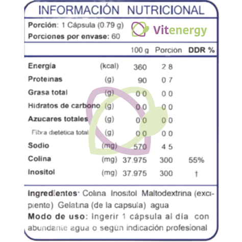 COLINA + INOSITOL CÁPSULAS - 300mg OFERTA PACK x2-2