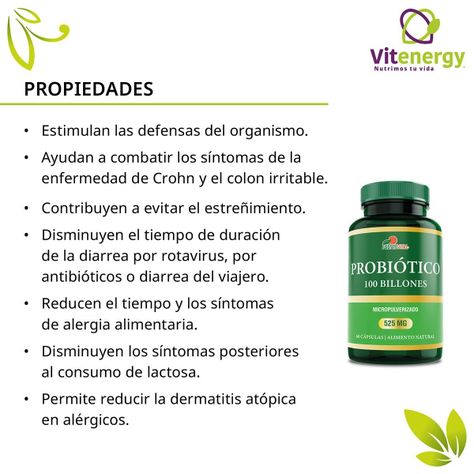 Probiótico 100 Billones - 10 Cepas Pack Oferta x 3 -1