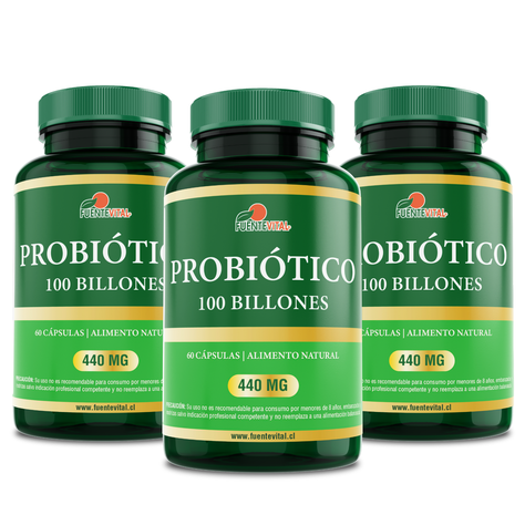 Probiótico 100 Billones - 10 Cepas Pack Oferta x 3 -0