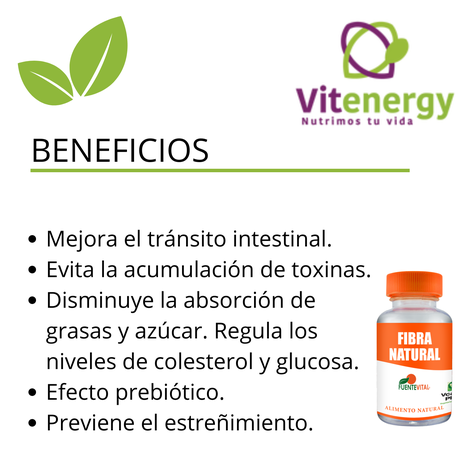  Fibra Natural 180 Cap Intestino Estreñimiento Grat Sabor Neutro pack x3-1