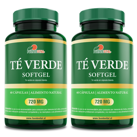 Té Verde 100% Cápsulas  soft gel quemador pack 2 -0