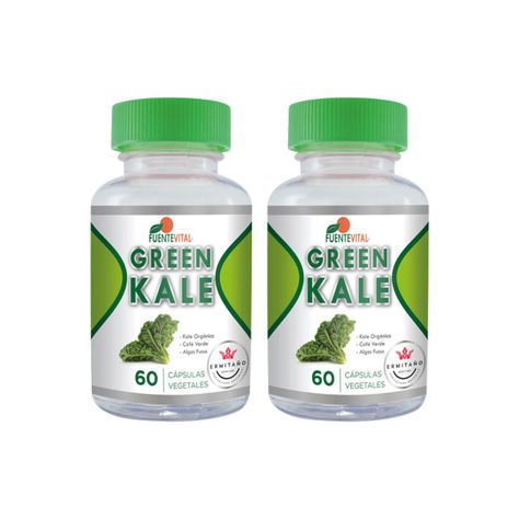 Kale + Té Verde+ Alga Fucus-Digestivo Adelgazante Natural pack 2-0
