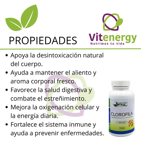 CLOROFILA 100% - 90 cápsulas Fnl salud digestiva-1