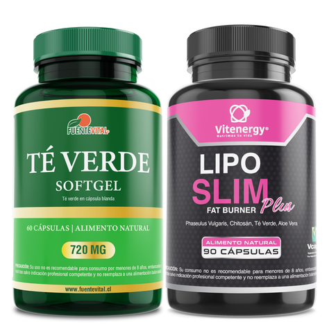 Té Verde Cápsula Gel + Lipo Slim bloqueador de carbohidratos -0