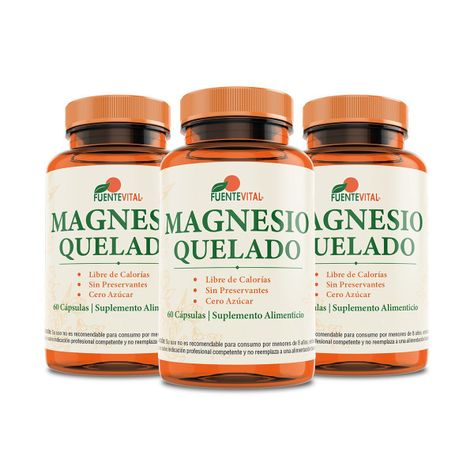 Magnesio Quelado- Cápsulas 100% Vegetales Pack x3-0