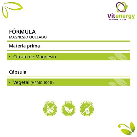 Magnesio Quelado- Cápsulas 100% Vegetales Pack x3-4