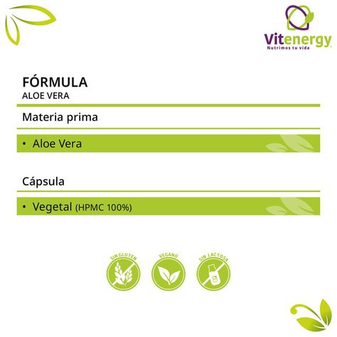 Aloe vera 100% Capsula Vegan estreñimiento, digestion x 3-4