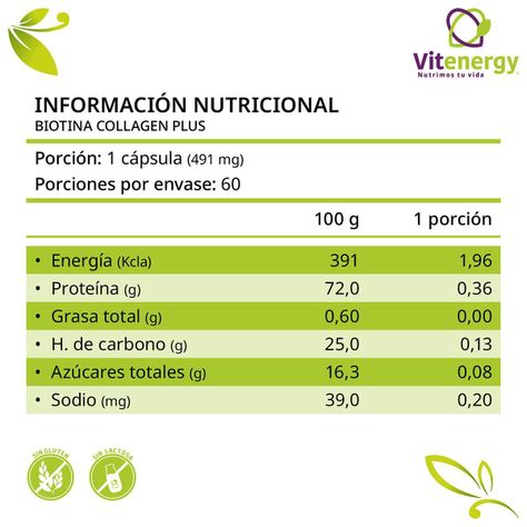 Biotina + Colágeno Verisol Plus - Vitaminas Cabello, Piel, Uñas. Pack x 3 - Fórmula 8 Componentes.-4