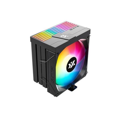 Disipador para CPU XYZ THERMAX PULSAR 6, 1x120mm, 6 Heatpipes, Pantalla T°, Negro-2