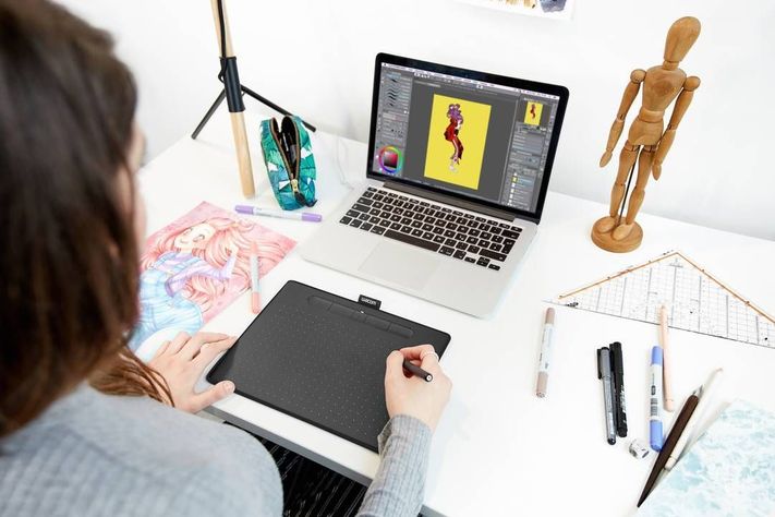 Tableta Digitalizadora Wacom Intuos Bluetooth Creative Pen Tablet (Medium, Black)-4