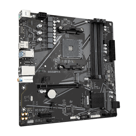 Placa Madre Gigabyte B550M K, AMD Socket AM4, SATA 6Gb/s, Micro-ATX, USB 3.1 Gen 1, PCIe 4.0-2