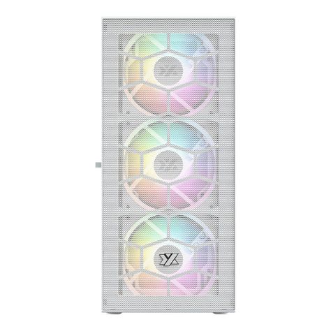 Gabinete Gamer XYZ AIRONE 100 Mesh White, 6x 120/140mm A-RGB Fan, USB 3.0, ATX-2