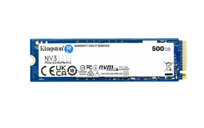 Unidad SSD Kingston NV3, 500GB, M.2 2280, NVMe PCIe 4.0 x4, Lectura 6000MB/s Escritura 5000MB/s-0