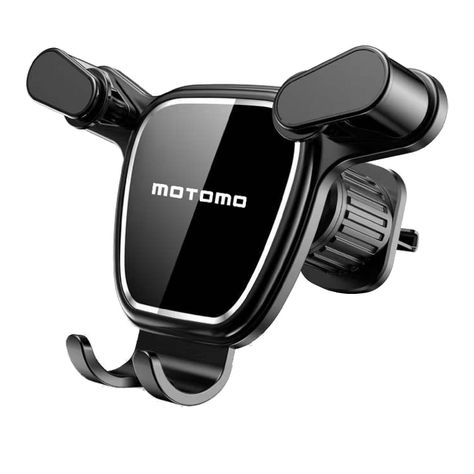 Soporte de Celular para Vehículo Motomo SOPAUT02, Triple Abrazadera, 4,5" a 6,7", Negro-1
