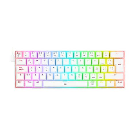 Teclado Gamer Redragon K630 Dragonbron, RGB, Cableado, Brown Switch, Español, Color Blanco-1