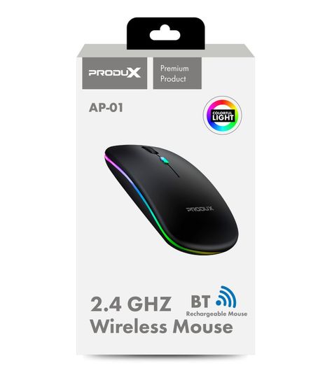  Mouse Inalámbrico Motomo AP-01, Bateria recargable, 1600 DPI, Color Negro -2