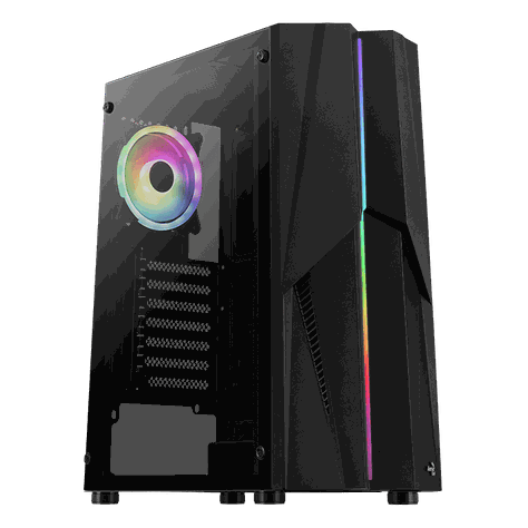 Gabinete Gamer Mecha RGB Mid-Tower Vidrio templado-0
