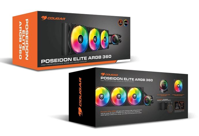 Refrigeración Líquida Cougar Poseidon Elite ARGB 360, 360mm, Intel/AMD, Color Negro-5
