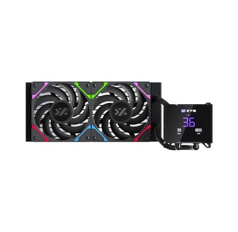 Refrigeración Líquida XYZ HYDROTEMP 240 Black, Alto Rendimiento, Pantalla LCD 3.5", Intel/AMD-0