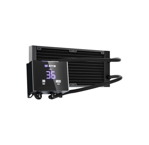 Refrigeración Líquida XYZ HYDROTEMP 240 Black, Alto Rendimiento, Pantalla LCD 3.5", Intel/AMD-4