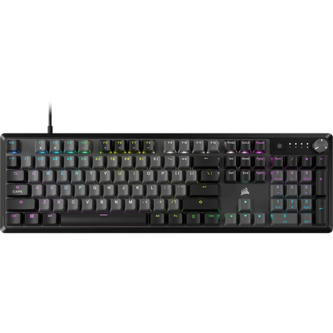 Teclado Gamer Corsair K70 CORE RGB, Color Gris Metalico, MLX Red, USB, Mecánico, Español-0