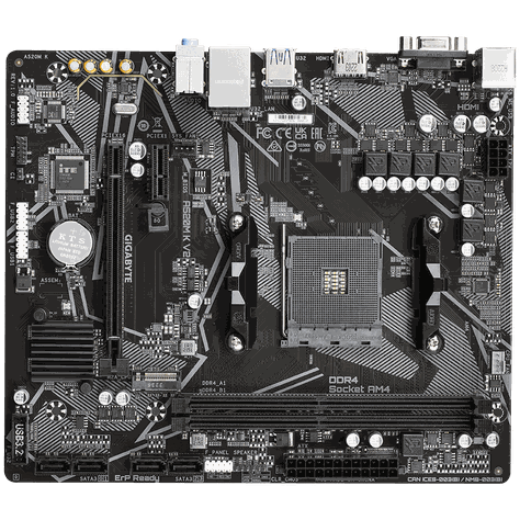 Placa Madre Gigabyte A520M K V2, AMD Socket AM4, 2xDDR4 DIMM, VGA, HDMI, 1xM.2, 4xSATA, Micro-ATX-3