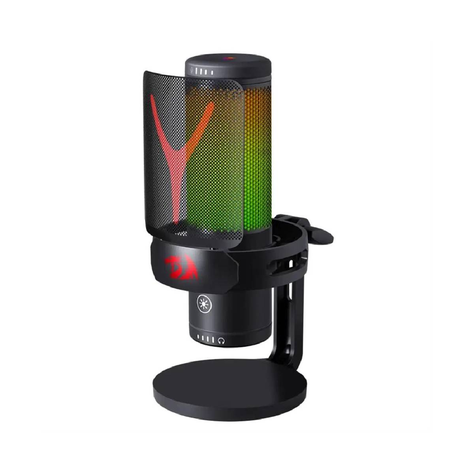 Micrófono para Streaming Redragon Fenris GM301, RGB, Montura Anti Vibración, Conexión por USB-0