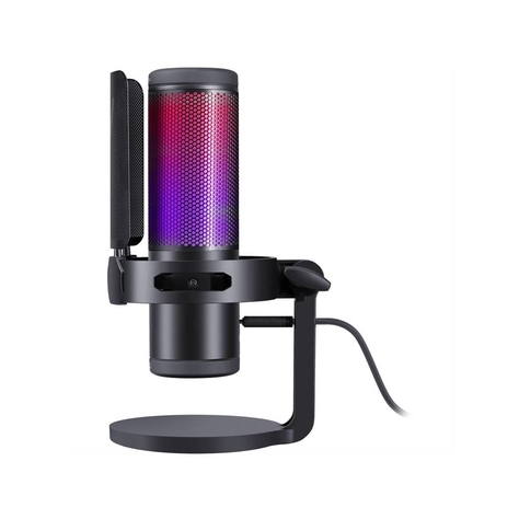 Micrófono para Streaming Redragon Fenris GM301, RGB, Montura Anti Vibración, Conexión por USB-2