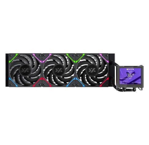 Refrigeración Líquida XYZ HYDROVIEW 360 Black, Pantalla LCD 3.5", A-RGB, Intel/AMD-0