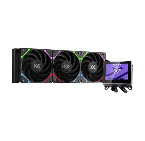 Refrigeración Líquida XYZ HYDROVIEW 360 Black, Pantalla LCD 3.5", A-RGB, Intel/AMD-1