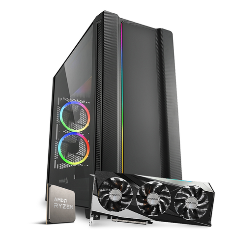 PC Gamer SP Labs Frenzy, RX 6650 XT, AMD Ryzen 5600, Ram 16GB (2x8), M.2 512GB, 700W, W10 Home-0