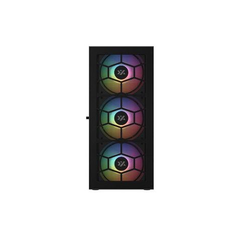 Gabinete Gamer XYZ Maverick Mesh, A-RGB, 6 Ventiladores 140/120mm, USB 3.0, ATX, Black-2
