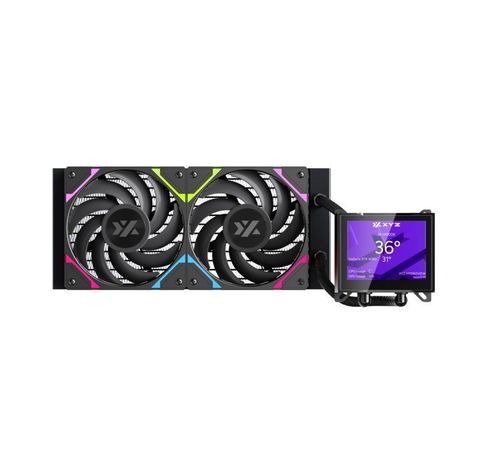 Refrigeración Líquida XYZ HYDROVIEW 240 Black, Pantalla LCD 3.5", A-RGB, Intel/AMD-0