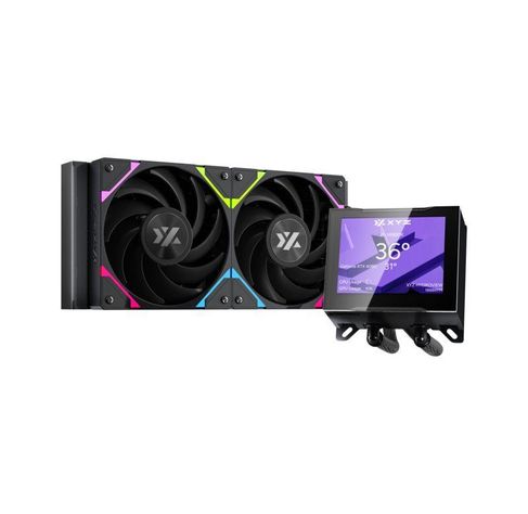 Refrigeración Líquida XYZ HYDROVIEW 240 Black, Pantalla LCD 3.5", A-RGB, Intel/AMD-1
