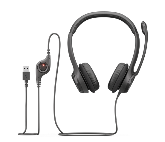 Audífonos con Micrófono H390 Logitech ClearChat Comfort , Alámbrico, USB, Negro-3