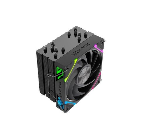 Disipador para CPU XYZ THERMAX 6, 1x Ventilador Vortex 120mm, 6 Heatpipes, A-RGB, Negro -4