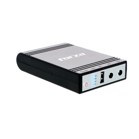 UPS y cargador portátil de 14W Forza, pto USB, salidas de 5/9/12VCC -3